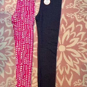 Vibrant Pink and Classic Denim kids Leggings